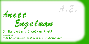 anett engelman business card